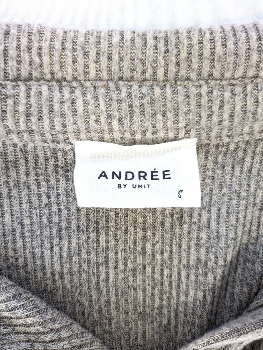 Andree Corduroy Peplum Blouse - Women's S - Tan Ribbed Unit Button Up Cardigan - Picture 4 of 6